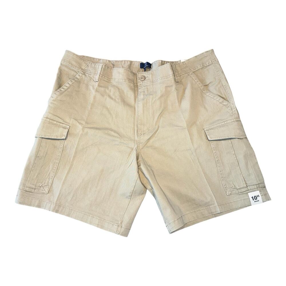 NWT George Men’s Cargo Shorts Khaki Size 42 At The Knee 10” Inseam